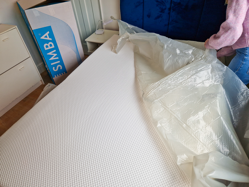 Simbatex Foam mattress unwrapping plastic